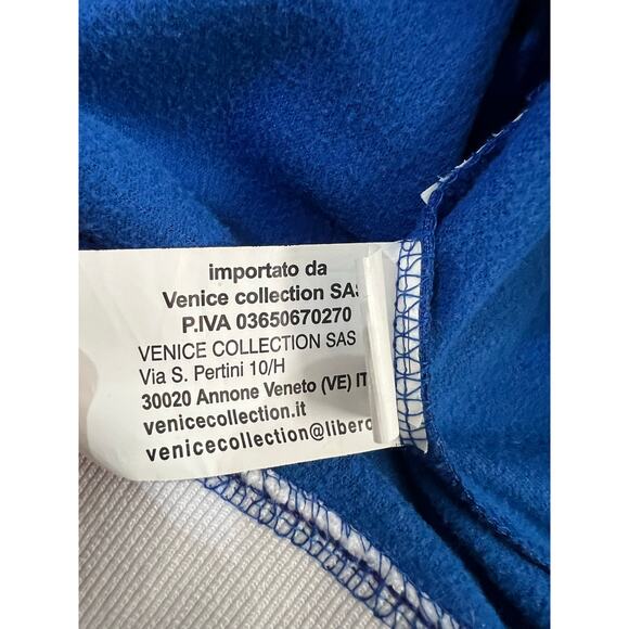 Italia Track Jacket Vintage-Style From Italy Royal Blue Retro Women's Small - Picture 8 of 8